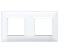 Vimar Plana 14643.01 - Telaio di copertura 4 moduli (2+2 interasse 71 mm), in tecnopolimero, colore: Bianco
