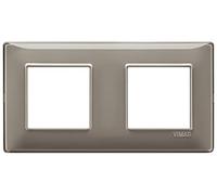 Vimar Plana 14643.40 - Telaio di copertura a 4 moduli (distanza 2+2 pin 71 mm), tecnopolimero, frassino riflesso