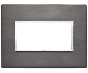 VIMAR Plana 21654.03 Placca 4M 4 Moduli alluminio anodizzato Primari grigio lava