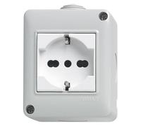 Idrobox Scatola Vimar Plana IP40 con presa 2P+T 16A 14802.U