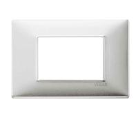Vimar Plana placca 3 moduli colore alluminio spazzolato 14653.81