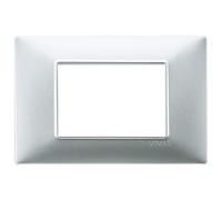 Vimar Plana placca 3 moduli colore argento opaco 14653.20