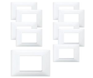 Vimar Plana Placca 3 Posti Pezzi 10 Tecnopolimero Bianco 14653.01