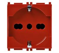 VIMAR PLANA - PRESA 2P+T 16A UNIVERSALE ROSSO 14210R