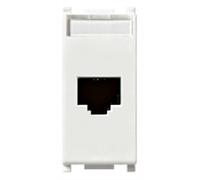 Vimar Serie Plana - Presa RJ45, Netsafe, Cat. 6 FTP, colore bianco