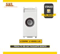 VIMAR PLANA SERIE ORIGINALE PLACCA PRESA INTERRUTTORE PULSANTE SCHUKO - 14210