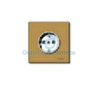 Vimar Presa 2P T 16A Schuko P30 Placca Alluminio Bronzo Scatola D 65 Tonda 08614