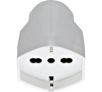 Vimar RI.00225B Presa mobile grande SICURY 2P+T 16 A 250 V~ universale standard italiano P40, uscita cavo assiale, bianco