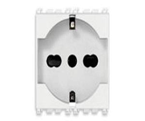 Vimar Presa 2Pcon T 16A Universale, Bianco
