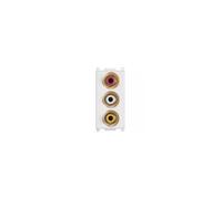 Vimar Presa con 3 Connettori RCA Bianco - Modello 14335