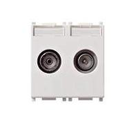 VIMAR SERIE PLANA PRESA DERIVATA DUE USCITE CON CONNETTORE MASCHIO FEMMINA 2...