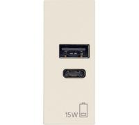 Alimentatore USB A+C 5V 15W canapa serie Linea vimar 30292.AC15C