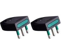 Vimar RI.00204 Spina SICURY 2P+T 16 A 250 V~, spinotti orientabili in linea o a squadra, standard italiano tipo S17-SPB17, uscita cavo assiale (Confezione da 2)