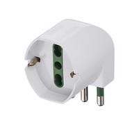 Vimar RI.00305.B Adattatore semplice SICURY 250 V~ sfalsato, max 1500 W, spina 2P+T 16 A standard italiano tipo S17, una presa 2P+T 16 A universale standard italiano tipo P40 a 90°