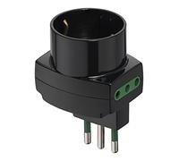 Vimar RI.00313 Adattatore Multiplo SICURY Verticale 250v 1500 W 10 A, Nero