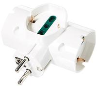 Vimar RI.00316.B Adattatore elettrico multiplo verticale, 3 prese universali con protezione bambini SICURY, spina Schuko 2P+T 16 A combinata standard tedesco e francese