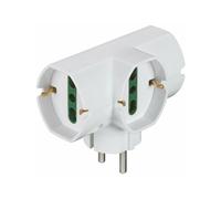 Vimar RI.00316.B Adattatore elettrico multiplo verticale, 3 prese universali con protezione bambini SICURY, spina Schuko 2P+T 16 A combinata standard tedesco e francese