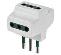Vimar RI.00320B Adattatore multiplo SICURY 250 V~, spina piccola 2P+T 10 A standard italiano tipo S11, tre prese 2P+T 10 A standard italiano tipo P11
