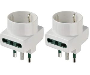Vimar RI.00323B Adattatore multiplo SICURY 250 V~, spina grande S17, 2 Bpresa P17/11, 1 presa P30 - tutte 16A standard IT (Confezione da 2)