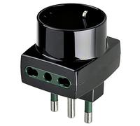 Vimar RI.00323N Adattatore multispina, 1 presa S17, 2 prese P17/11, 1 presa P30 Shuko, nero