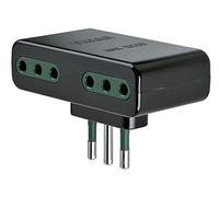 Vimar RI.01161N Adattatore multispina a 4 uscite, spina S11, 4 prese P11, nero