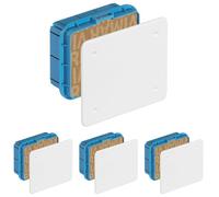 VIMAR Scatola Derivazione Incasso Con Coperchio Bianco E Viti, Dimensioni scatola 118x142x55.3 (Confezione da 4)