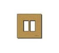 Vimar Serie 8.000 - Placca 2 Modulo alluminio pressione Serie 8000 Bronzo