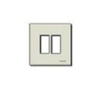 Vimar Serie 8.000 - Placca 2 Modulo alluminio pressione Serie 8000 Oro