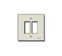Vimar Serie 8.000 - Placca 2 Modulo alluminio vite Serie 8000 Oro