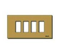 Vimar Serie 8.000 - Placca 4 Modulo alluminio pressione Serie 8000 Bronzo