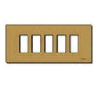 Vimar Serie 8.000 - Placca 5 modulo alluminio pressione Serie 8000 Bronzo