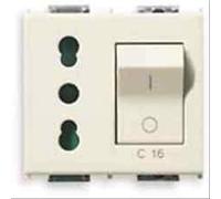 Vimar Presa 08441 2P T 16A P17/11 con Interruttore Magnetotermico C16 Serie 8000