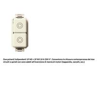 Vimar Serie 8.000 - Pulsante doppio 1 polo no 10 a serie 8000