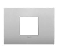 Vimar Serie Arke - Cornice classica 2 moduli centrale Tecnopolimero Silver