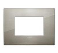 VIMAR Serie Arke Metal Frame Classic 4 Moduli - Acciaio spazzolato