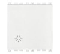 Vimar Serie Arke - Pulsante 1 polo no 10 a simbolo luce 2 moduli bianco