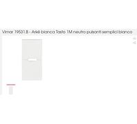 Vimar Serie Arke - Tasto 1 modulo senza simbolo pulsante semplice bianco