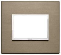 Vimar Serie Eikon Evo - Placca 3 moduli alluminio serie Eikon Bronzo Scuro