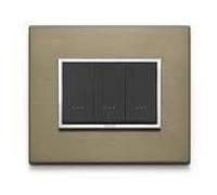 Vimar Serie Eikon Evo - Placca 4 Moduli Alluminio Serie Eikon Bronzo Scuro