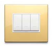 Vimar Serie Eikon Evo - Placca 4 Moduli Alluminio Serie Eikon Oro Lucido