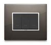 Vimar Serie Eikon Evo - Placca 7 Moduli Alluminio Serie Eikon nero zaffiro