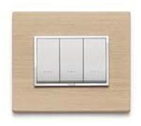 Vimar Serie Eikon Evo - Placca 7 Moduli Legno Serie Eikon Rovere Bianco
