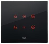 Vimar Serie Eikon Evo - Placca Touch 3 moduli vetro Eikon Evo Nero Diamante