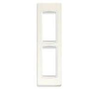 Vimar Serie Eikon - Placca Classic 2 moduli Pannello metallo Eikon Bianco Artico