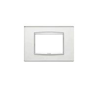 Vimar Serie Eikon - Placca Classica 3 Moduli Glass Eikon Argento Mirror