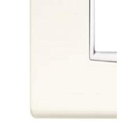 Vimar Serie Eikon - Placca Classica 3 Moduli Metallo Verniciato Bianco