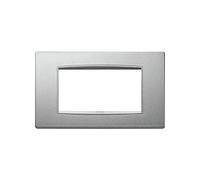 VIMAR EIKON NEXT PLACCA CLASSIC 4 MODULI COLORE ARGENTO MATT 20654.N13