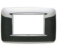 Vimar Serie Eikon - Placca Round 3 Moduli Bright Eikon Antracite