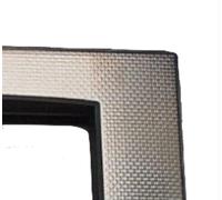 Vimar Serie Eikon - Placca Round 7 Modulo acciaio inox Cotton