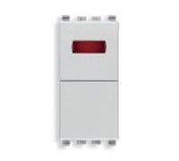 Vimar Serie Eikon - Pulsante 1 polo Contatto aperto 10 A + Pilota Rosso Next
